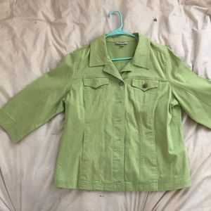 Lime Green denim jacket